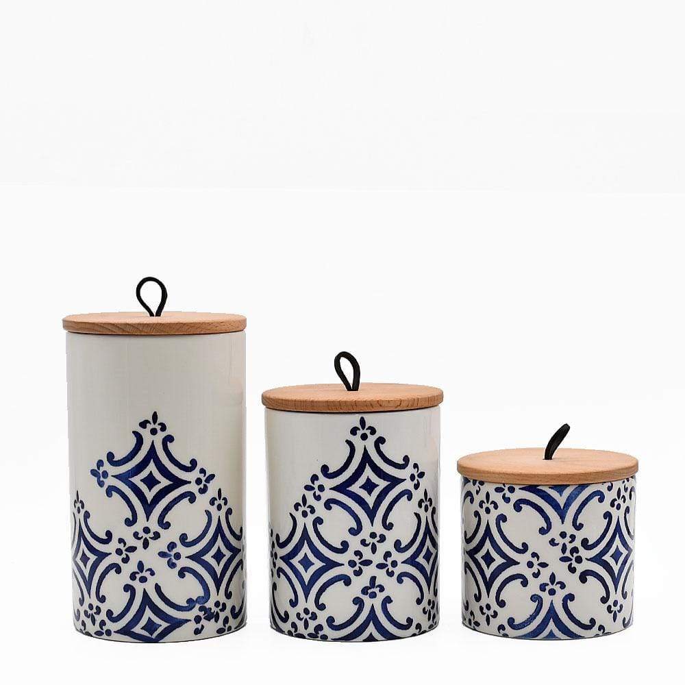 Boite de cuisine en céramique du Portugal I Motif Azulejos bleu Boites de cuisine "Azulejos" - Bleu