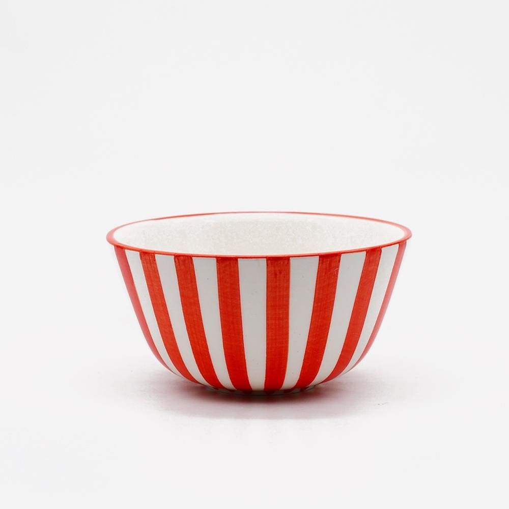 Bol en céramique portugaise I Vente en ligne Bol "Costa Nova Mar" - 13 cm Rouge