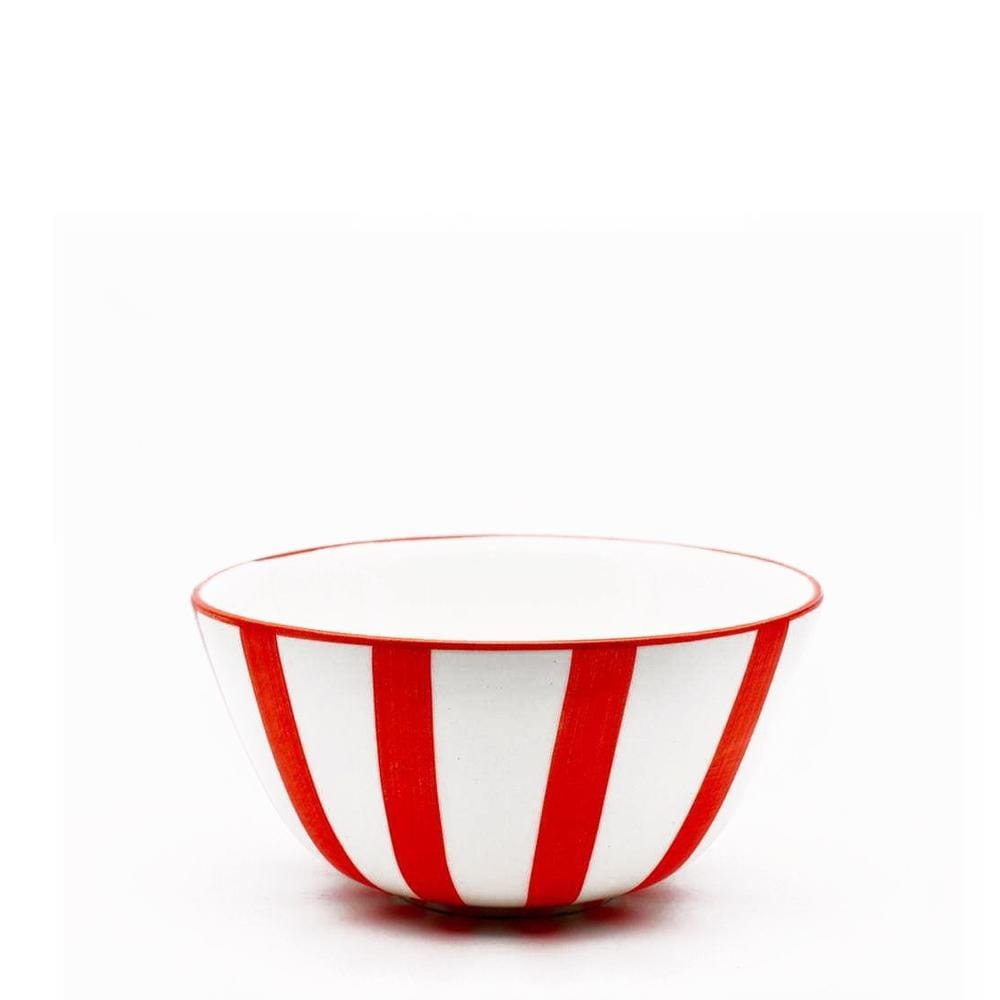 Bol en porcelaine portugaise I Vaisselle du Portugal en ligne Bol "Costa Nova Mar" - Rouge 16cm