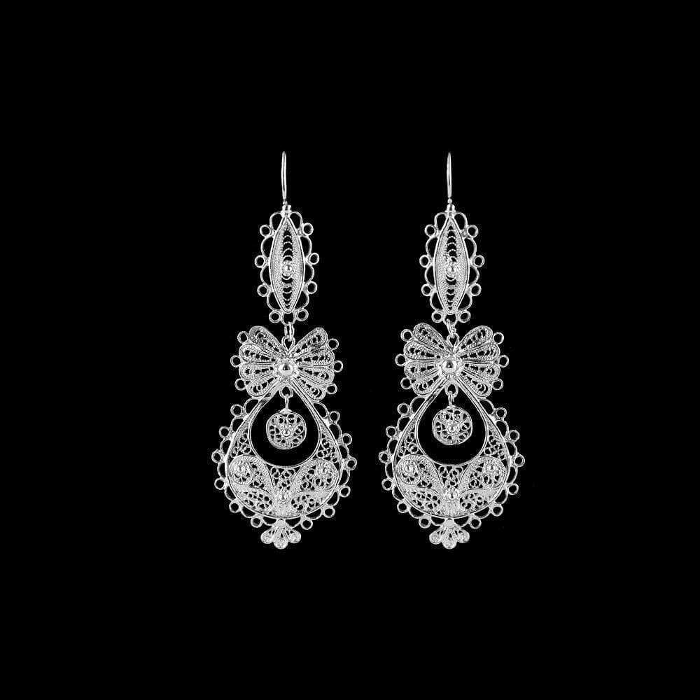 Brincos À Princesa I Silver Filigree Earrings - 5.5 cm