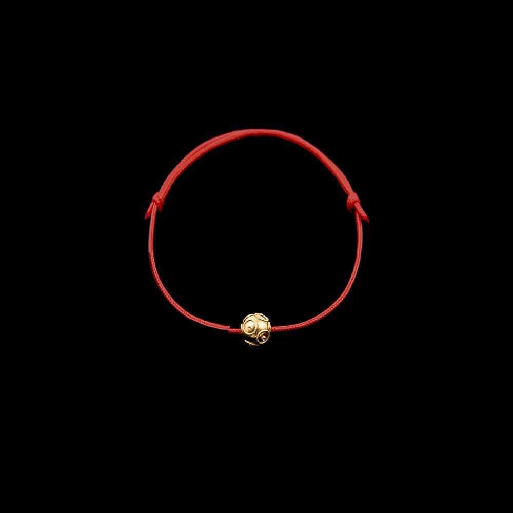 Conta de Viana I Gold plated Silver and Cotton Bracelet