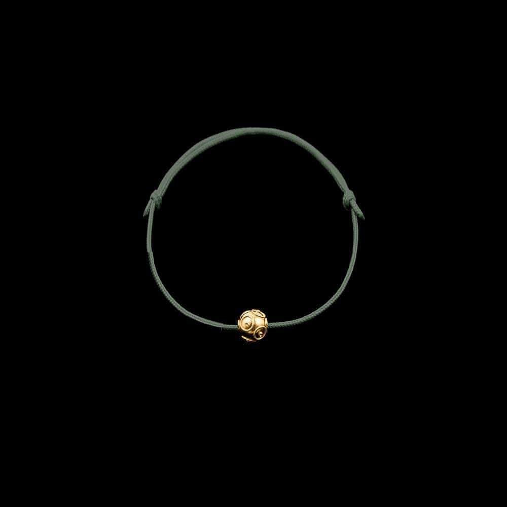 Conta de Viana I Gold plated Silver and Cotton Bracelet