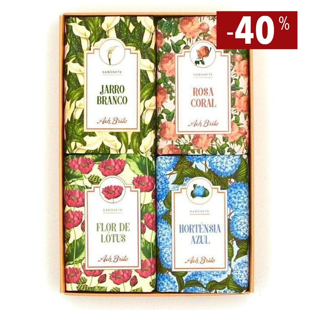 Coffret de 4 savons aux senteurs florales I Savons portugais Coffret de 4 savons aux senteurs florales