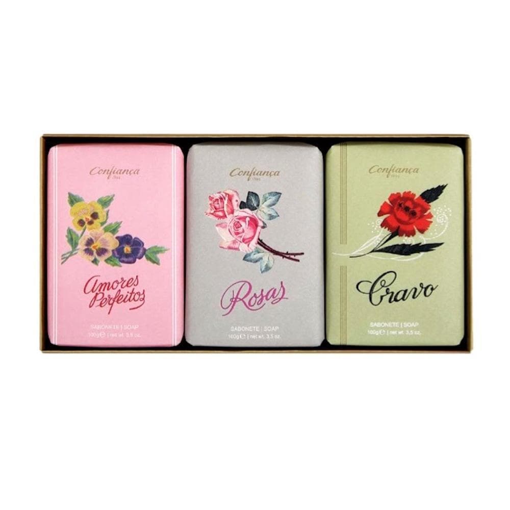 Set of 3 flowers soaps