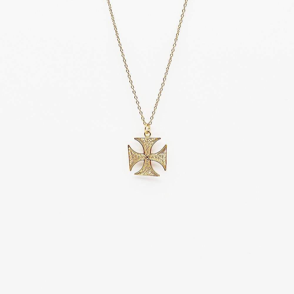 Maltese cross I Silver filigree necklace