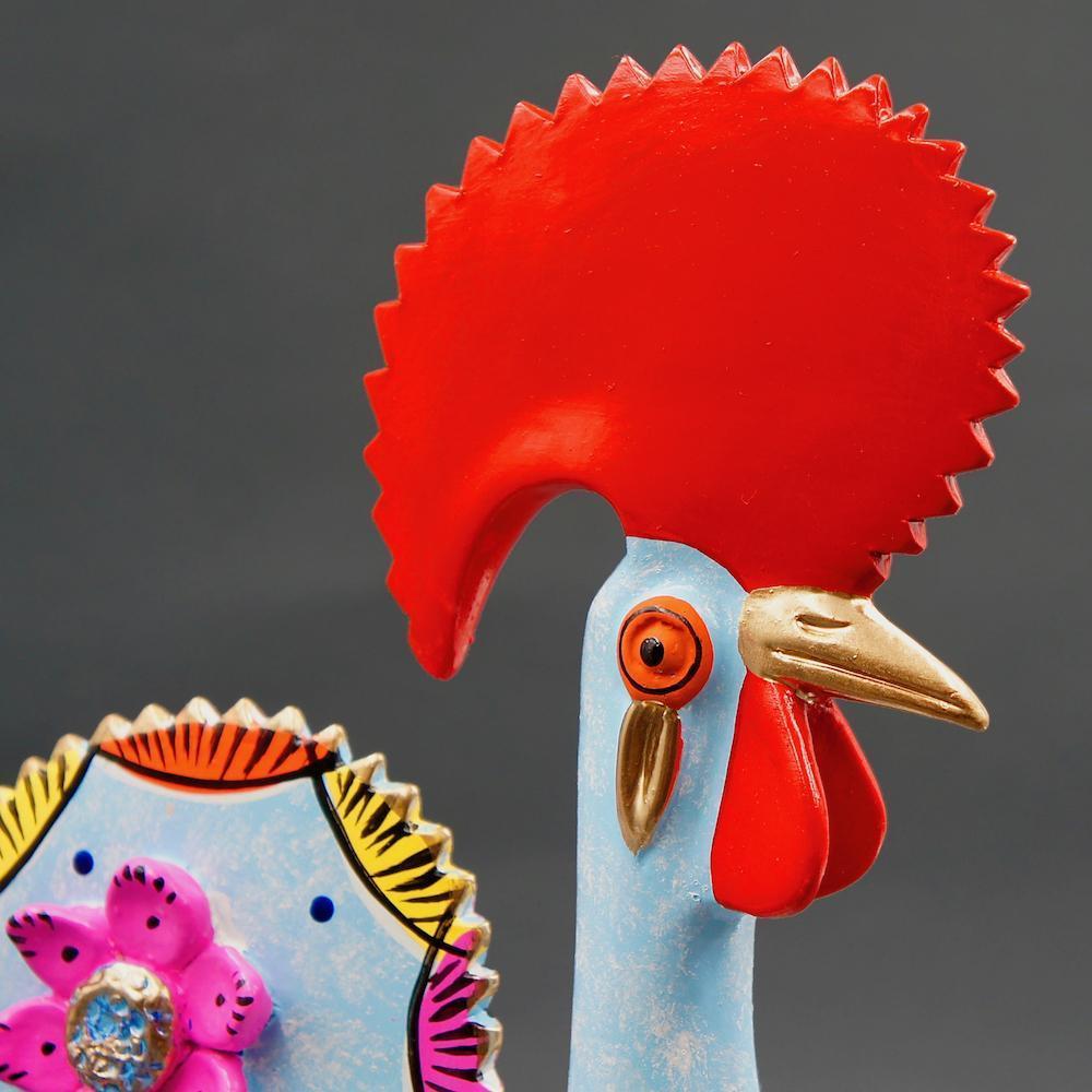 Barcelos Rooster by Prazeres Côta - 25cm - Blue
