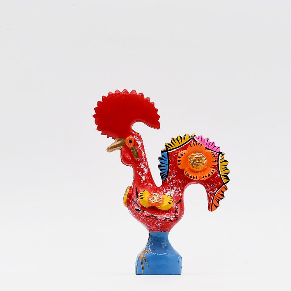 Coq de Barcelos I Statuette en céramique du Portugal Coq de Barcelos 25cm rouge - Prazeres Côta