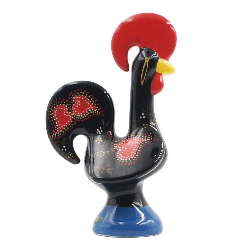 Coq de Barcelos traditionnel en céramique - Noir