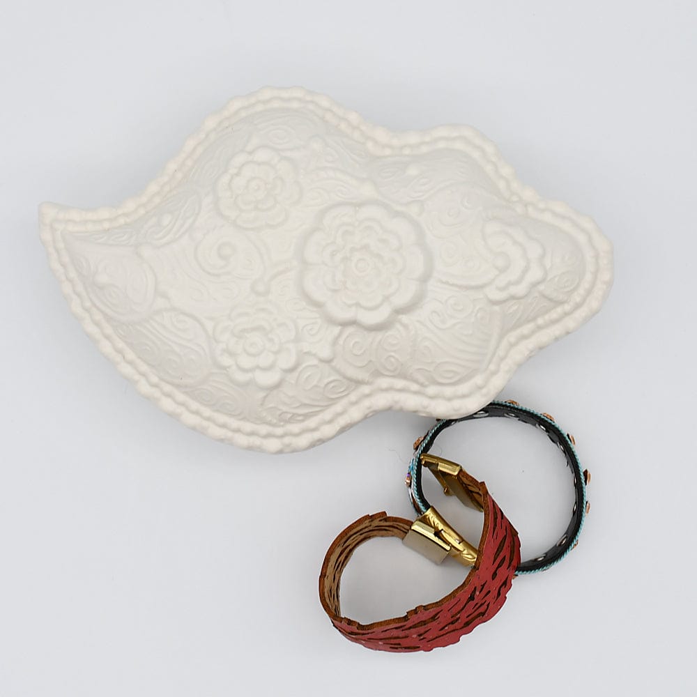 Coupe en céramique en forme de de figuier I Céramique portugaise #DRAFT Boite en céramique "Coração de Viana" - Blanche