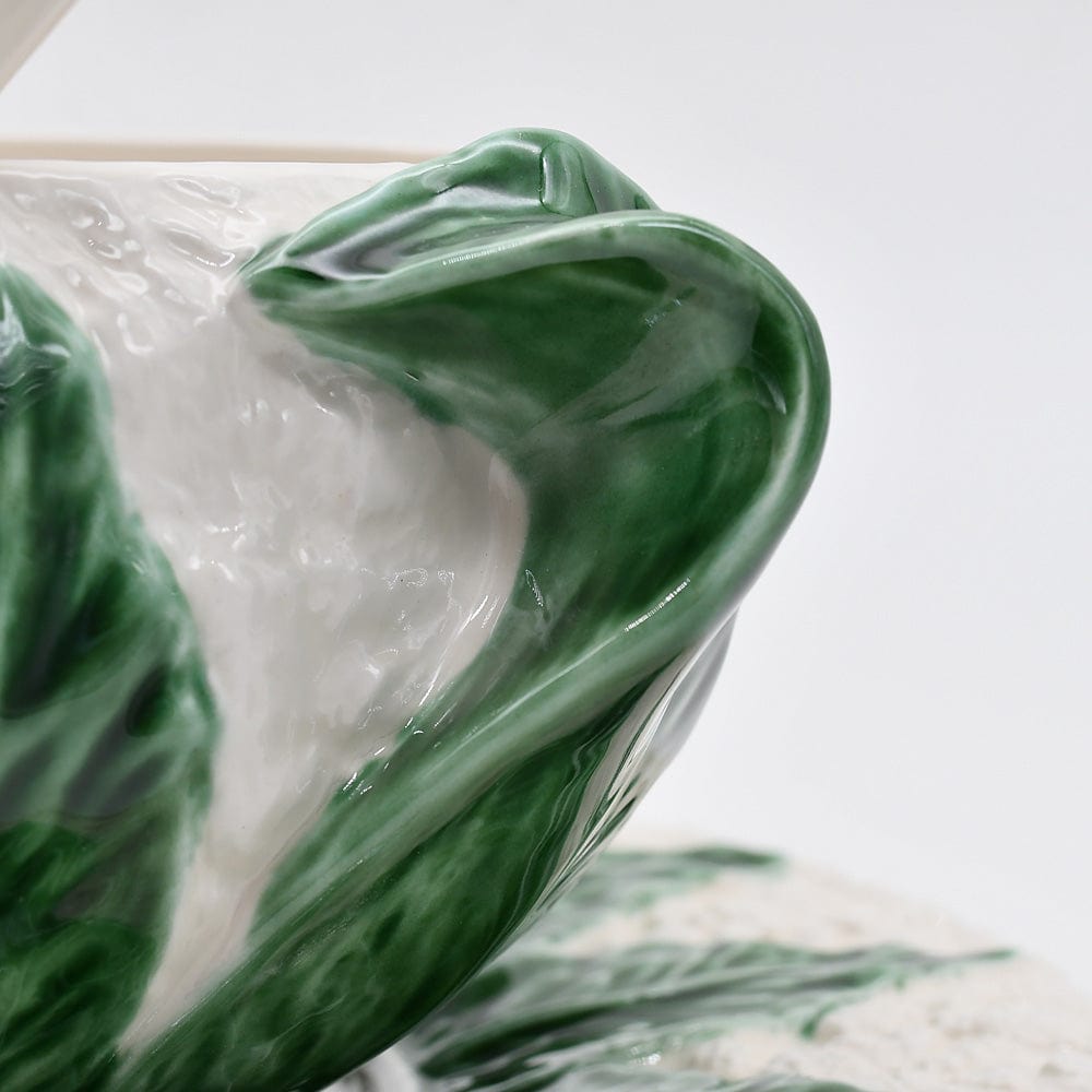 Coupe portugaise bleue cobalt en forme de coquillage #A Soupière