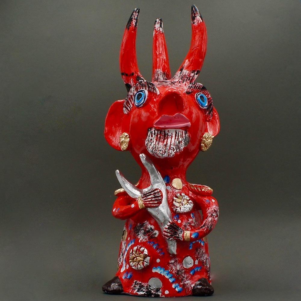 Diabo com três cornos 40 cm - Júlia Côta