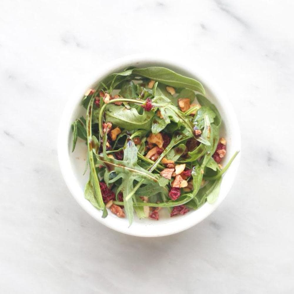 Tube de framboises déshydratées et amandes caramélisées