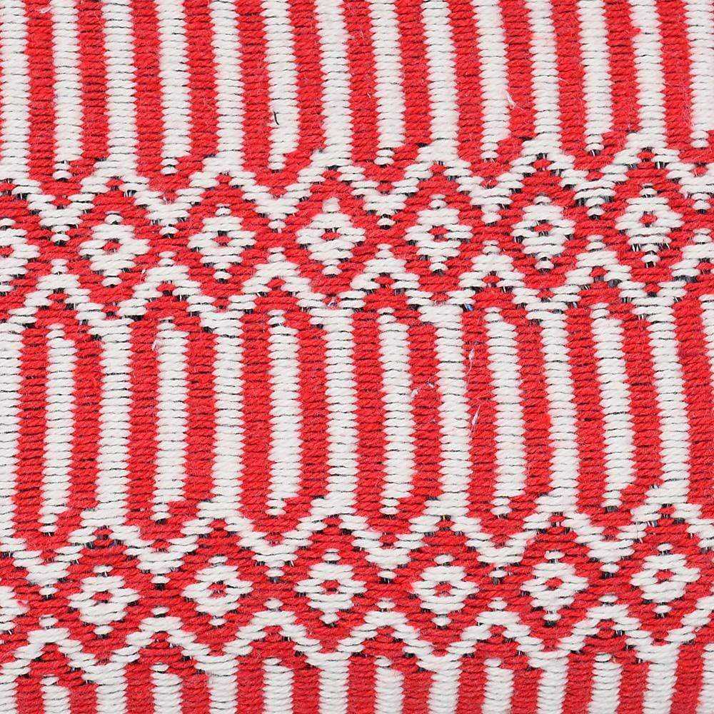 Grand plaid en coton rouge tissé au Portugal Plaid en coton 210X140 - Rouge