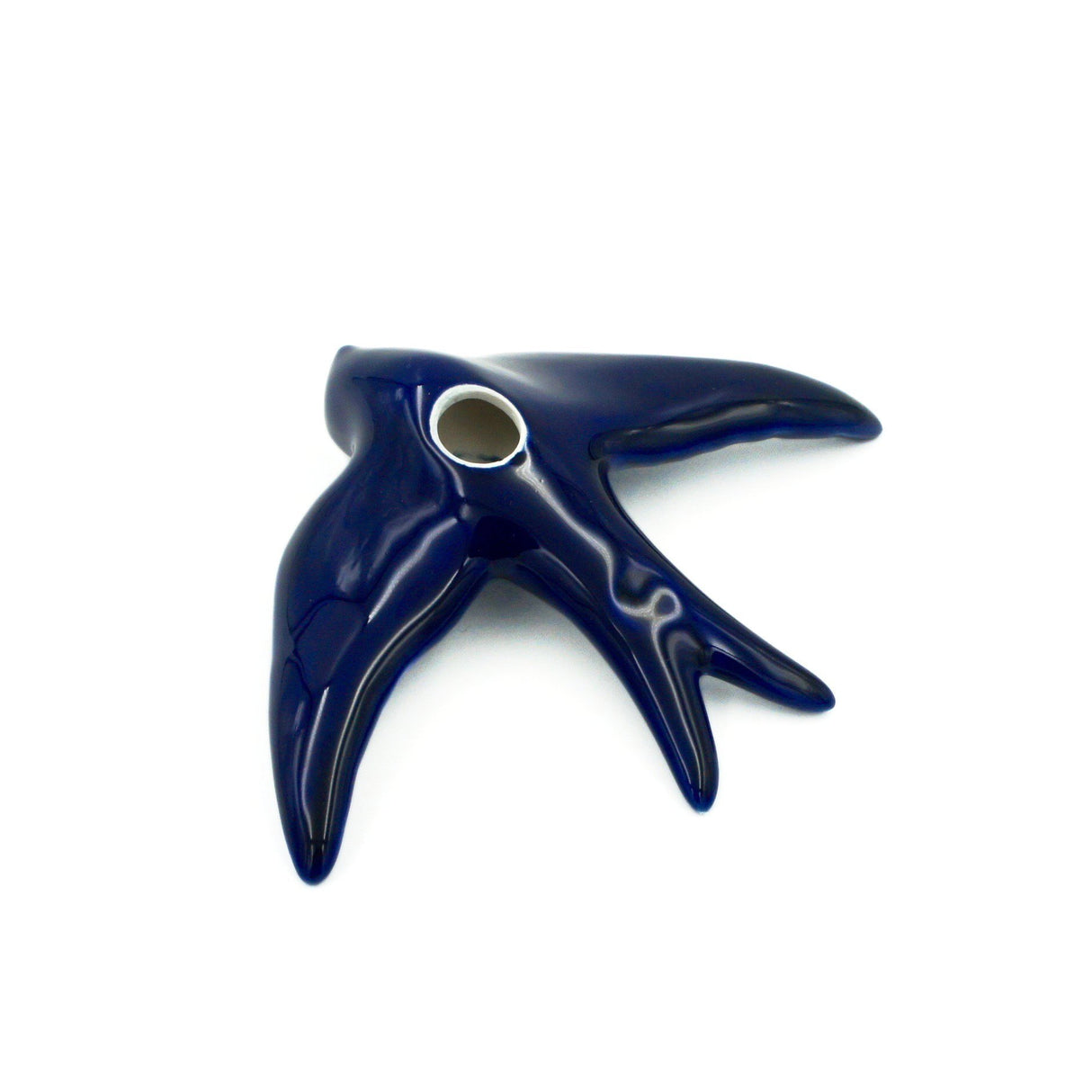 Ceramic swallow - Cobalt blue