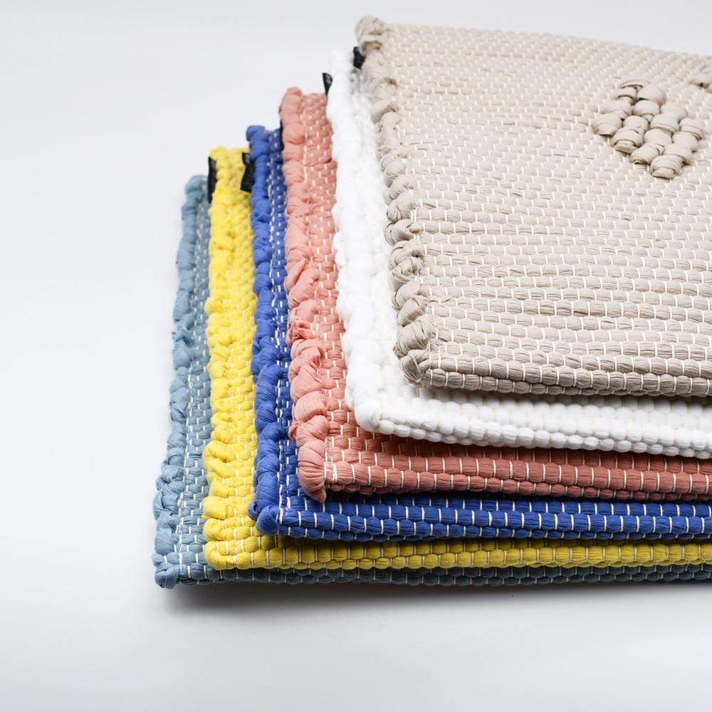 Housse de coussin 40x40 "Tapete de Trapo" - Bleu ciel