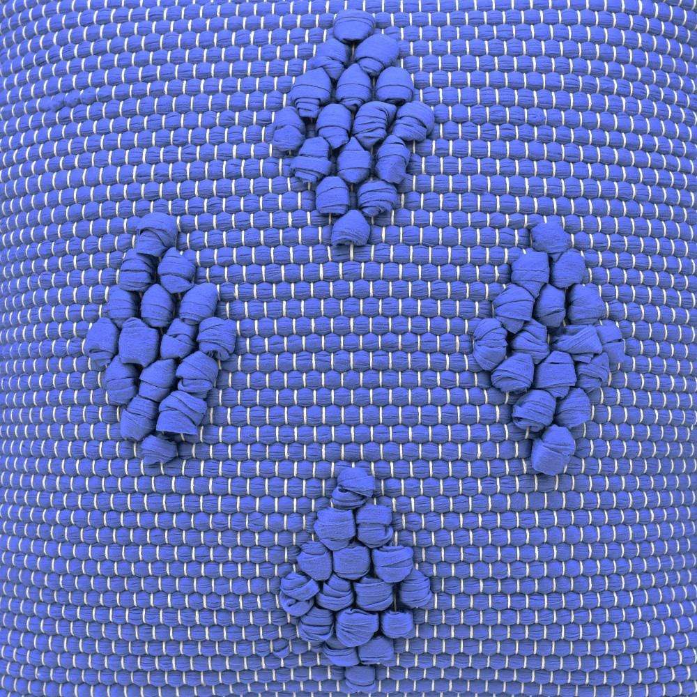 Housse de coussin 40x40 "Tapete de Trapo" - Bleu foncé