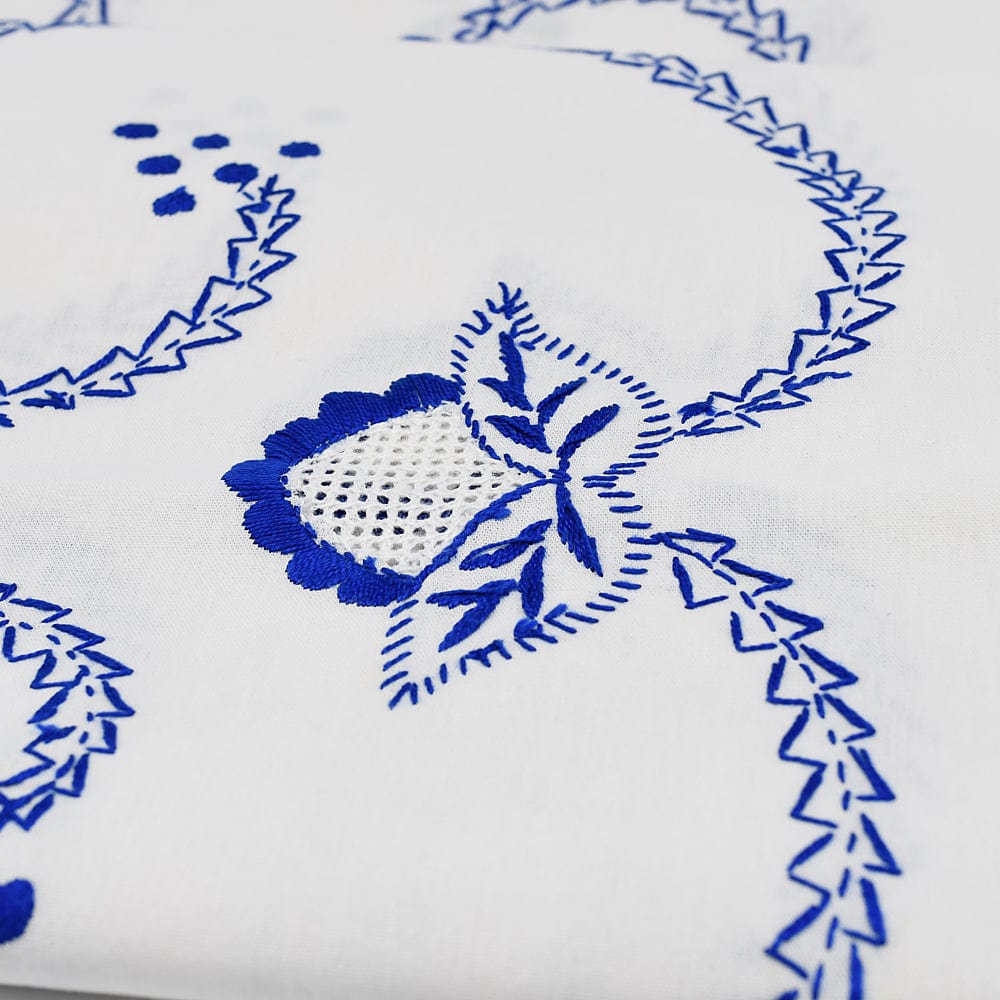 Nappe 100% coton du Portugal I Imprimée motifs Coq portugais Nappe en coton brodée et ses serviettes