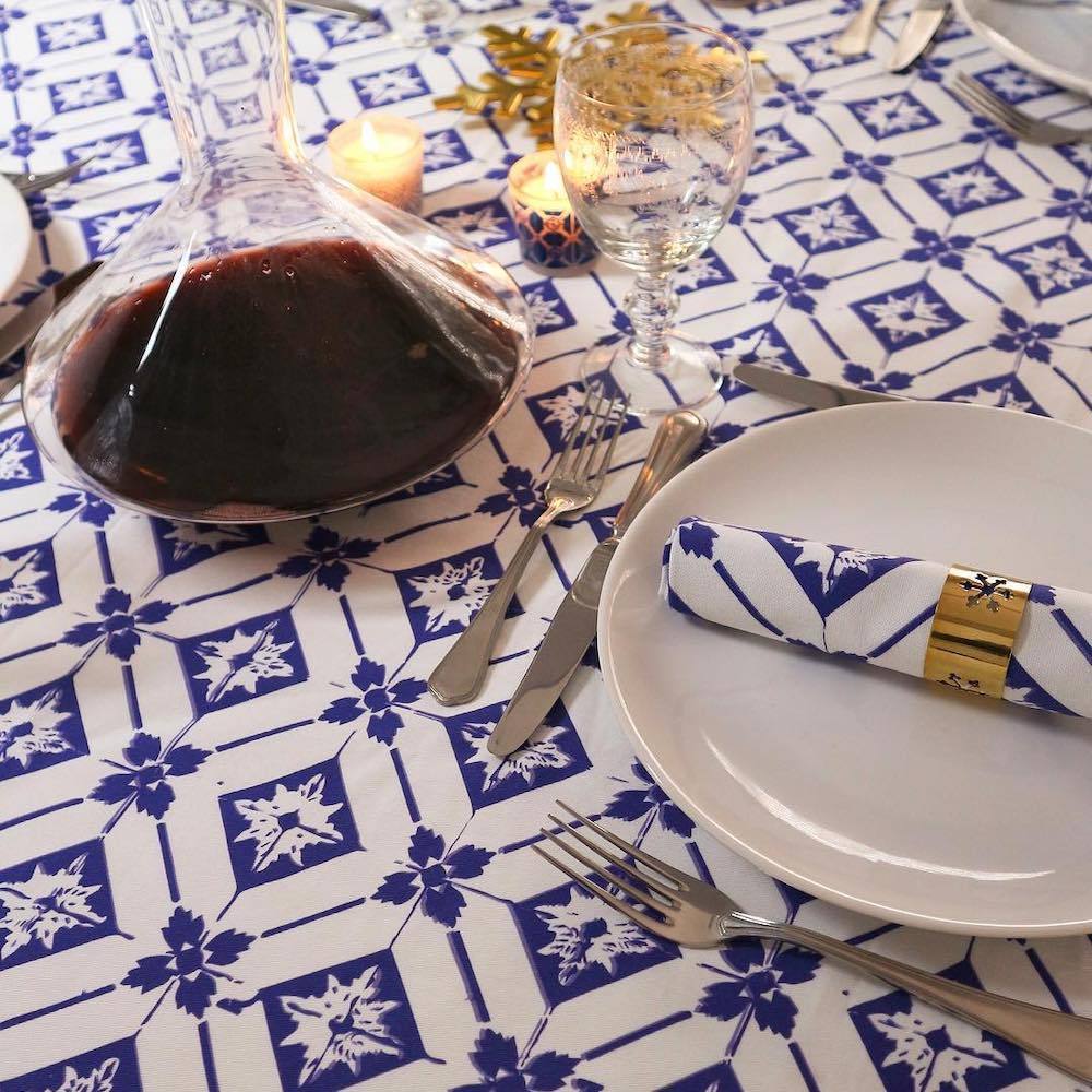 Nappe en coton 300x160 "Azulejos"