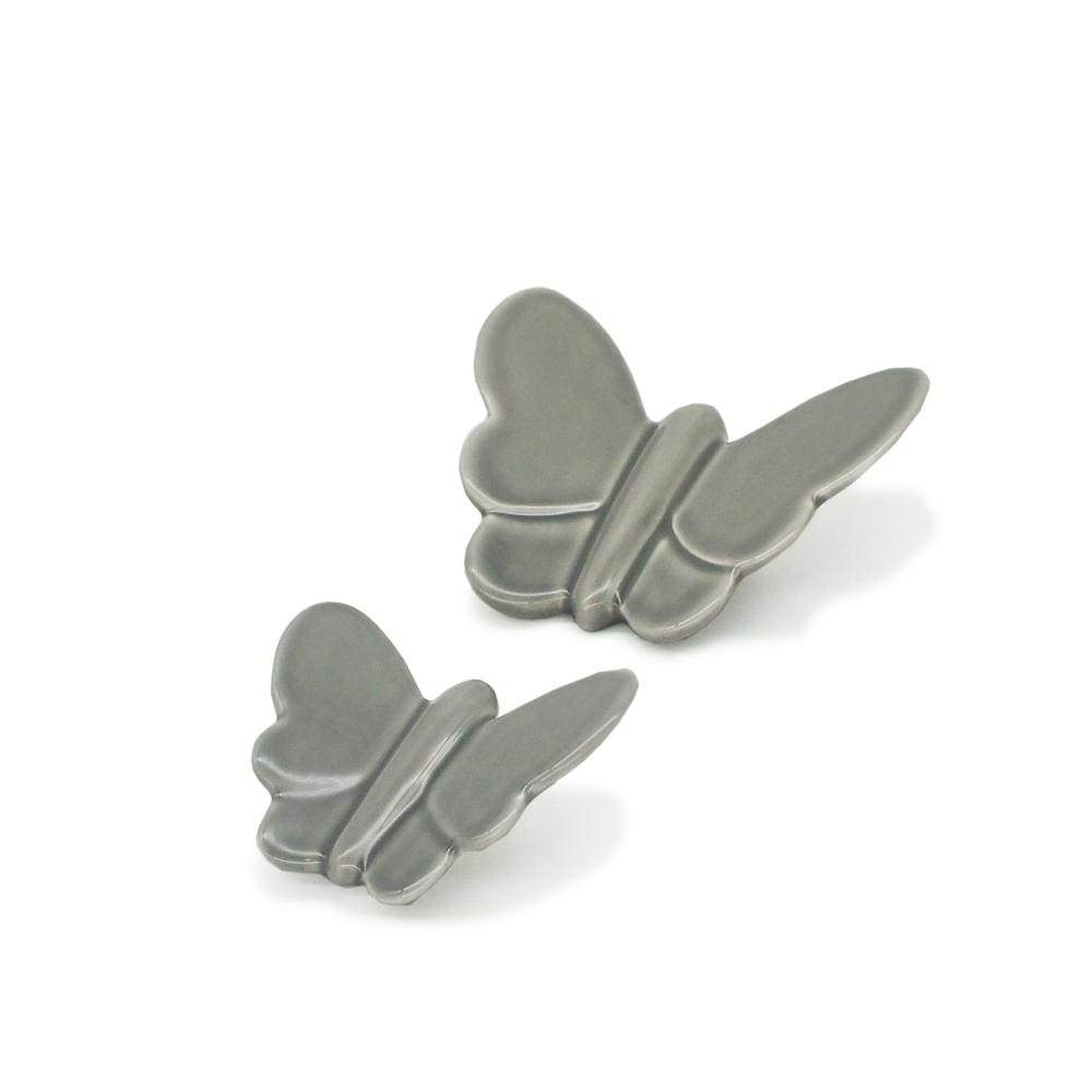 Butterfly in ceramic I Grey