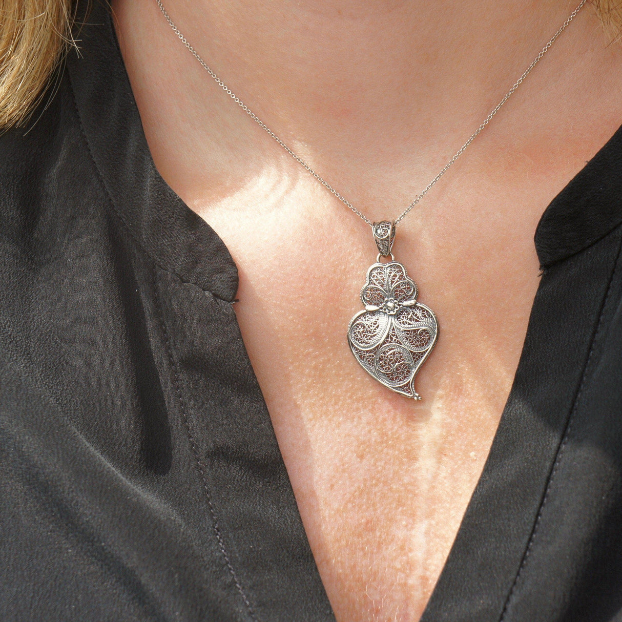 Coração de Viana I Filigree pendant - 3.5 cm