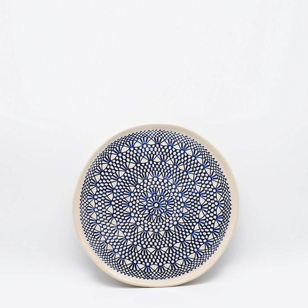 Assiette "Renda" bleue - 20cm
