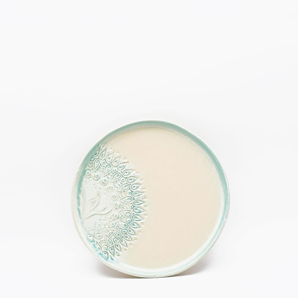 Estrela do mar I Green and white plate - 20cm