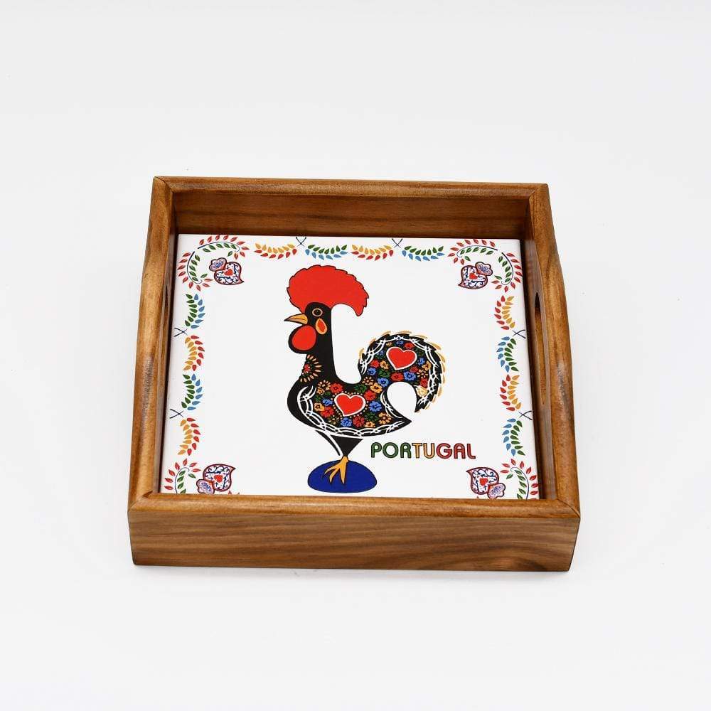 Plateau en bois et Azulejos - 17cm