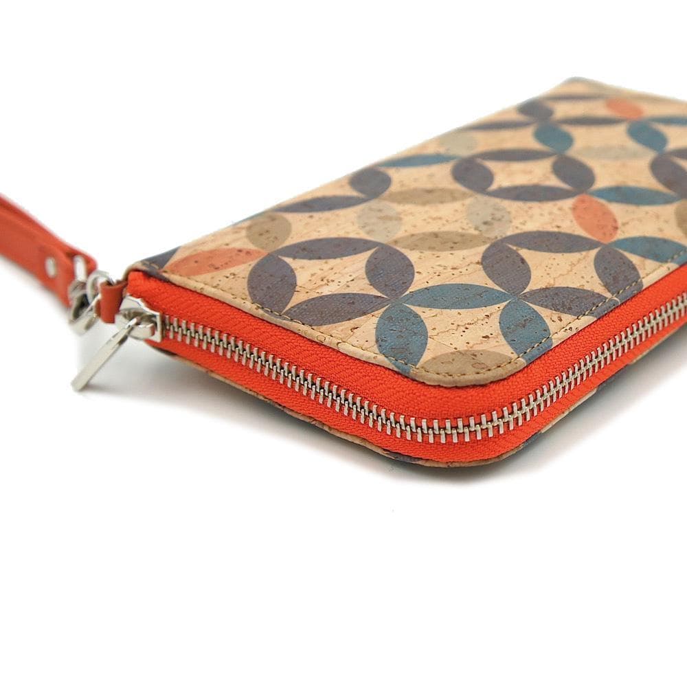 Grand portefeuille en liège "Circles"