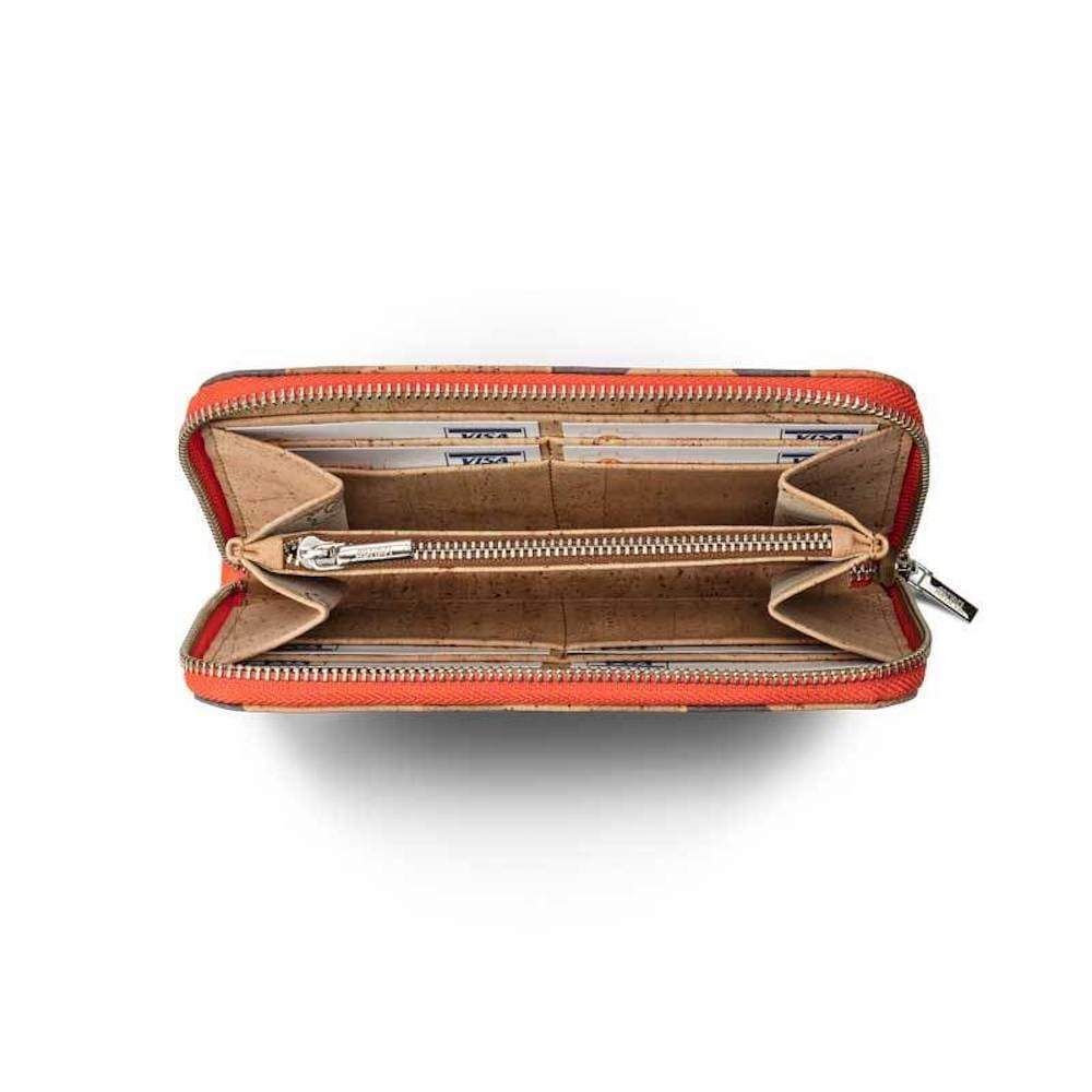 Grand portefeuille en liège "Circles"