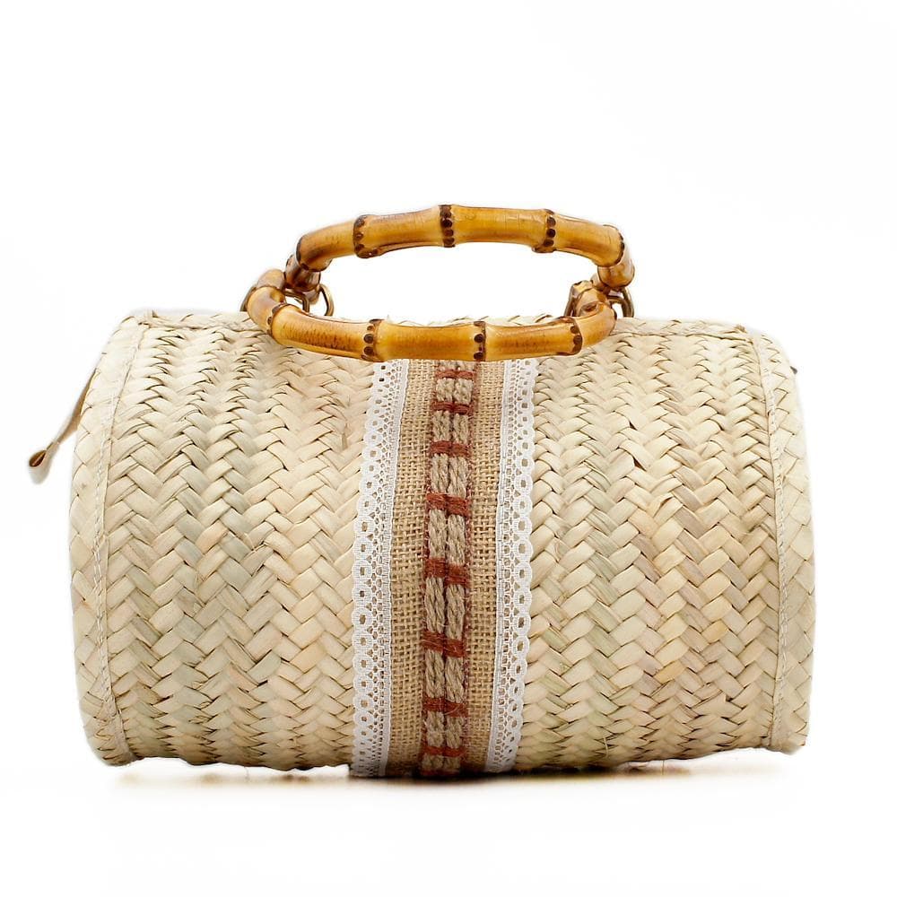Sac à main en paille tressée