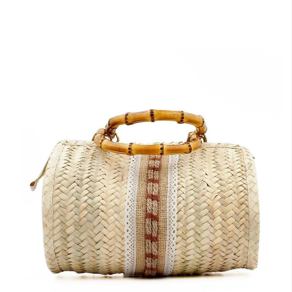 Sac à main en paille tressée