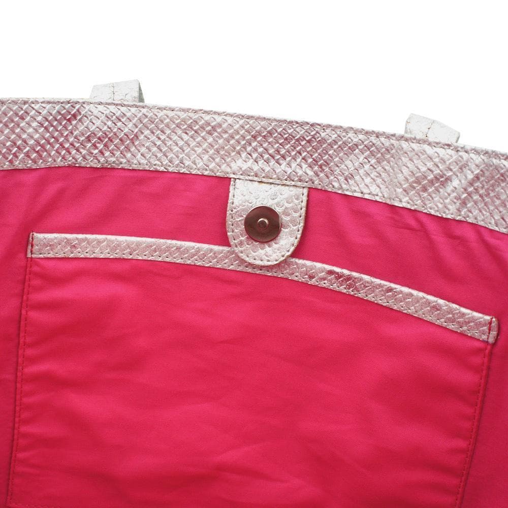 Sac cabas en liège gaufré Argent