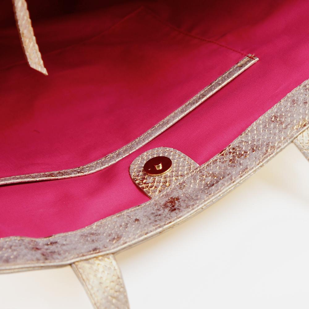 Sac cabas en liège gaufré Or