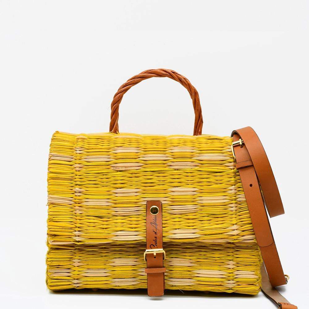 Reed Satchel Bag - 25cm - Yellow