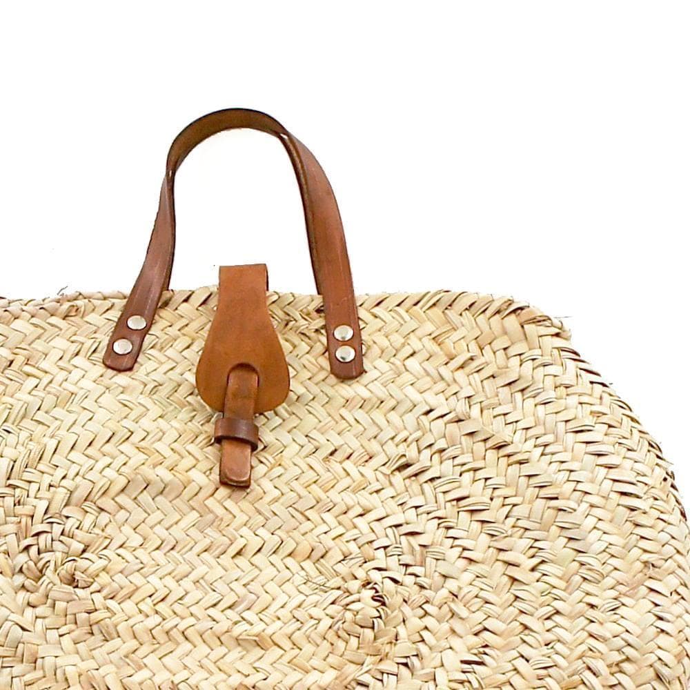 Sac ovale en paille tressée