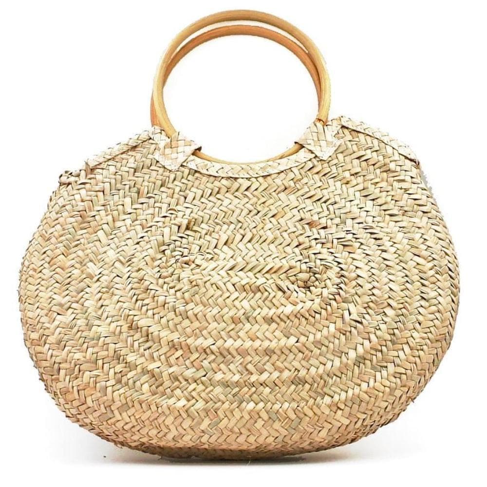 Sac ovale en paille tressée