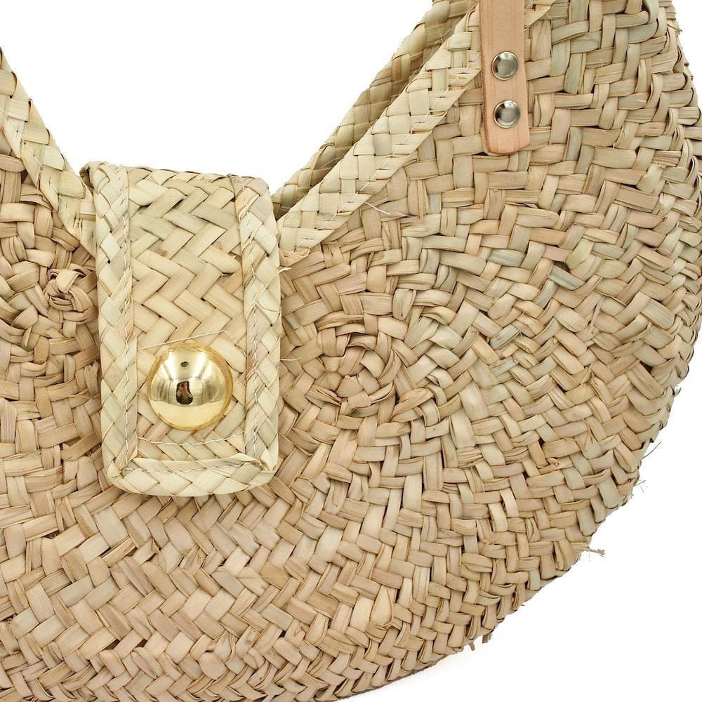 Sac panier en paille tressée