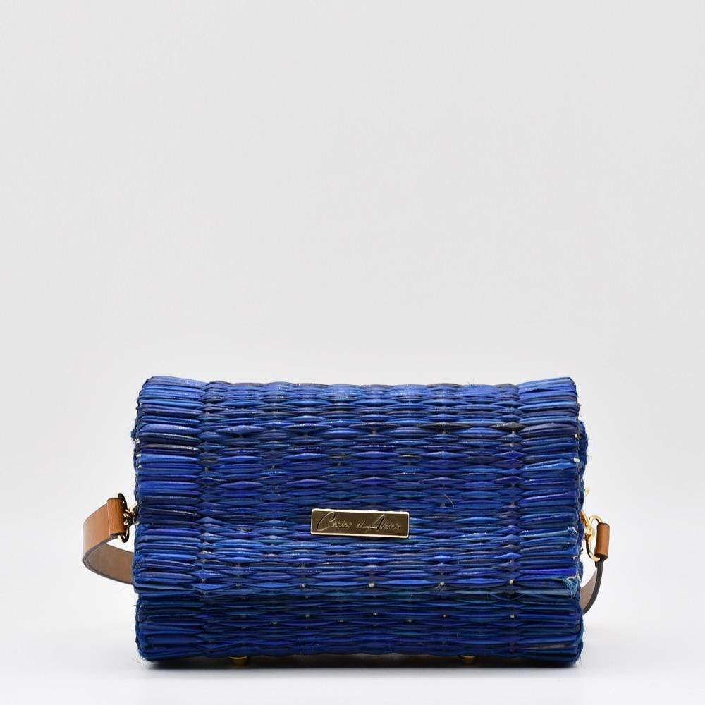 Reed clutch Bag - 22cm - Blue