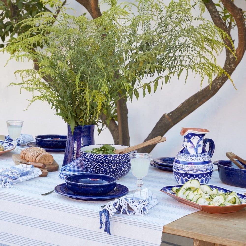 Saladier émaillé bleu I Vaisselle portugaise #DRAFT Assiette “Abbey" - 24cm