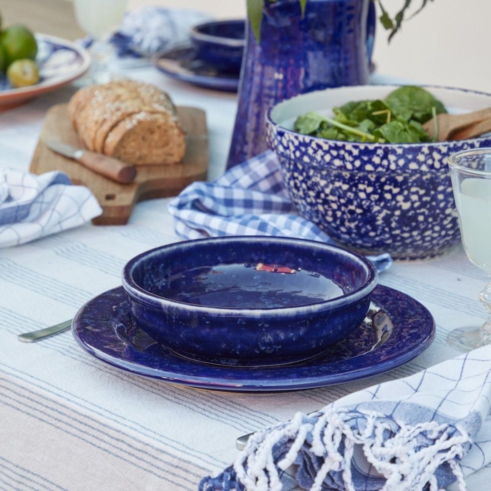 Saladier émaillé bleu I Vaisselle portugaise #DRAFT Assiette “Abbey" - 24cm