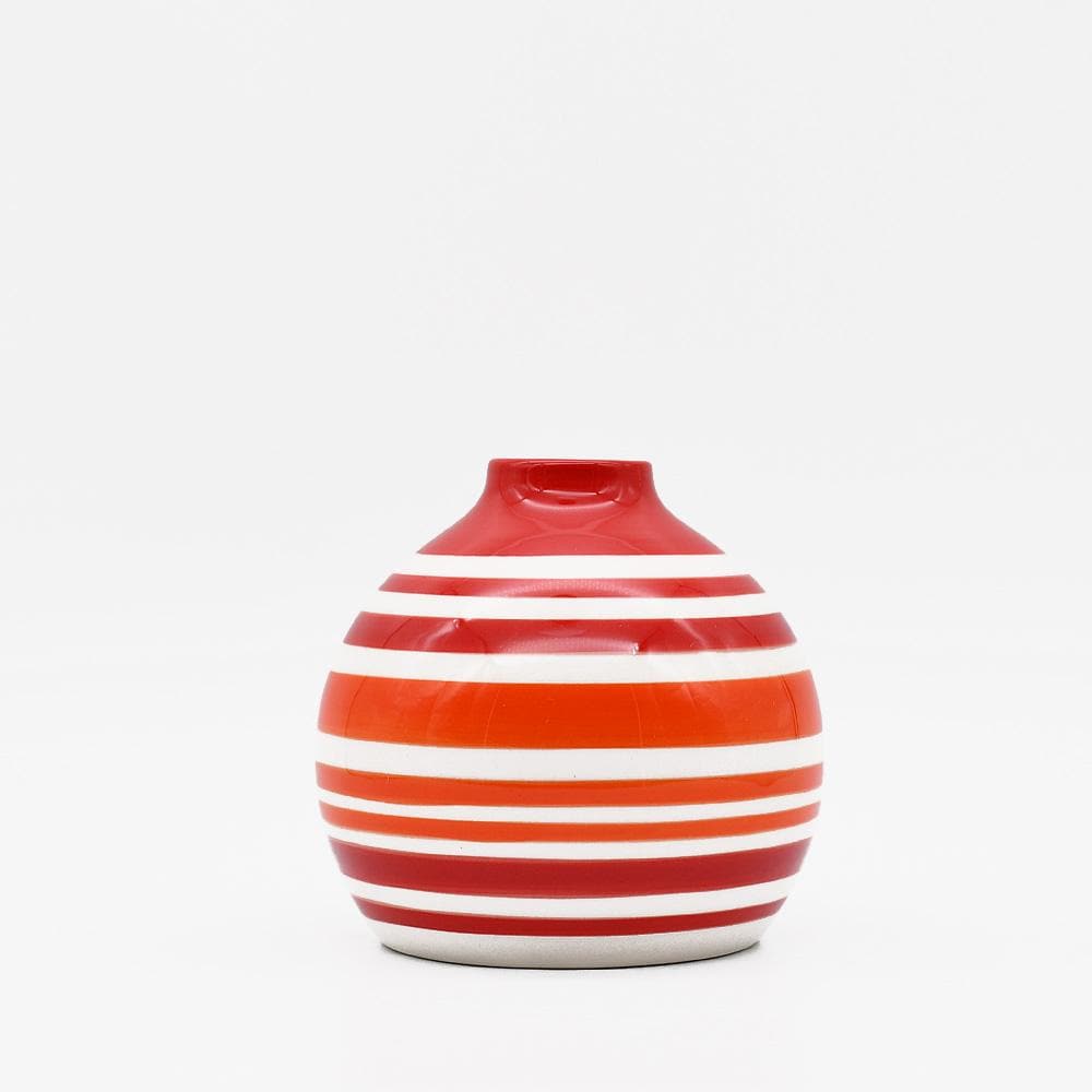 Soliflore boule rouge orange et blanc I Vases en céramique du Portugal Soliflore boule - Rouge