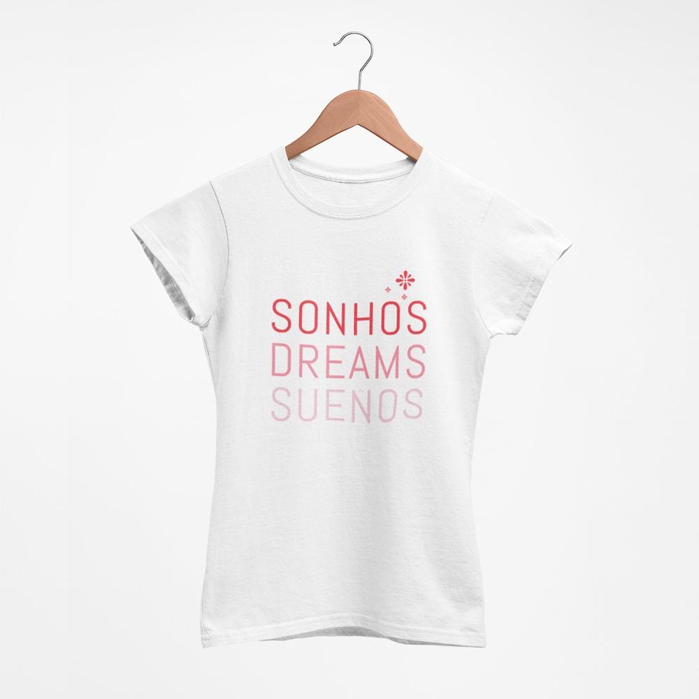 Tee-shirt femme "Sonhos" - Blanc