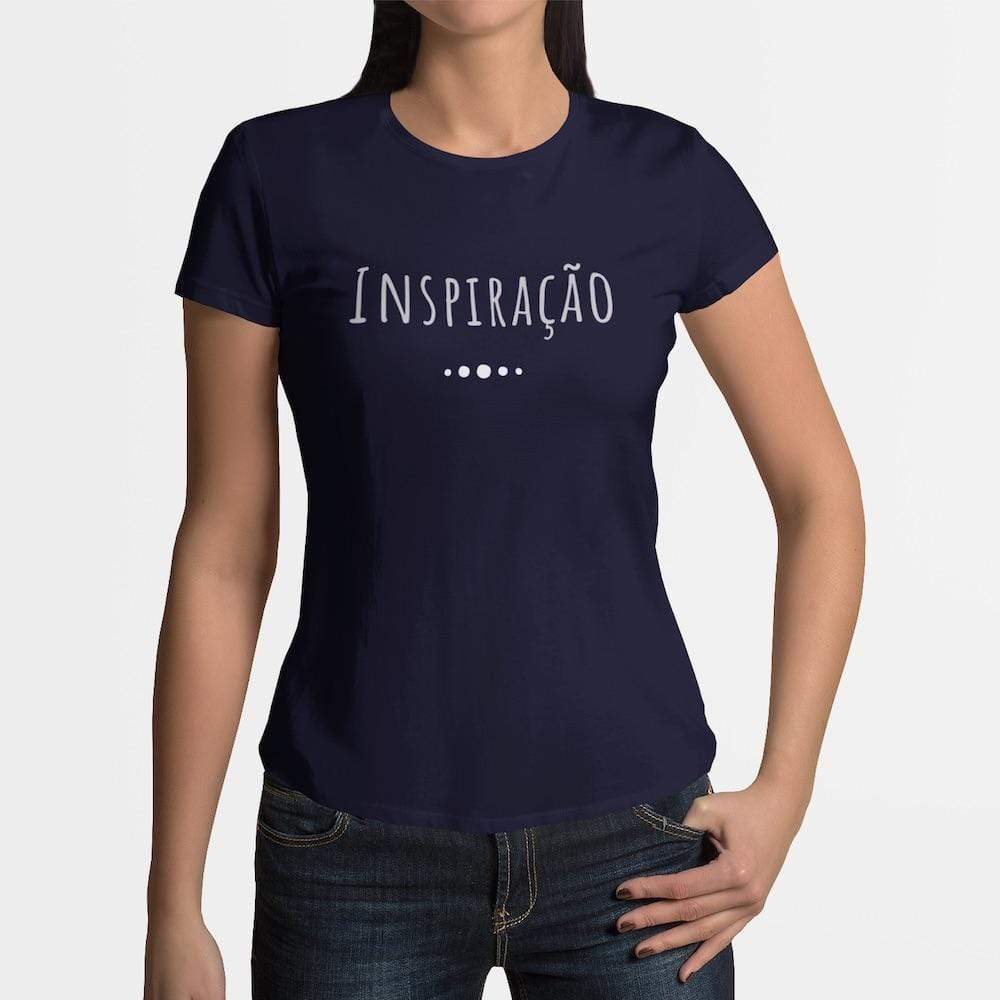 Tee-shirt femme "Inspiração" - Bleu marine
