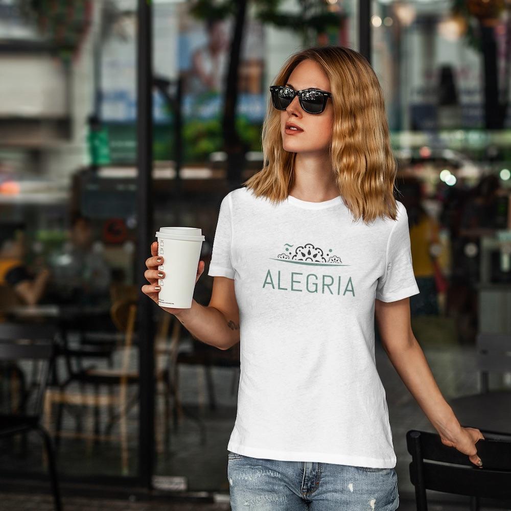 Tee-shirt unisexe "Alegria" - Blanc