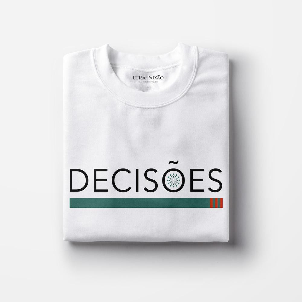 Tee-shirt unisexe "Decisões" - Blanc
