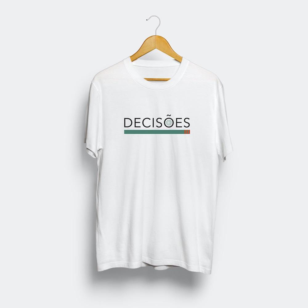 Tee-shirt unisexe "Decisões" - Blanc