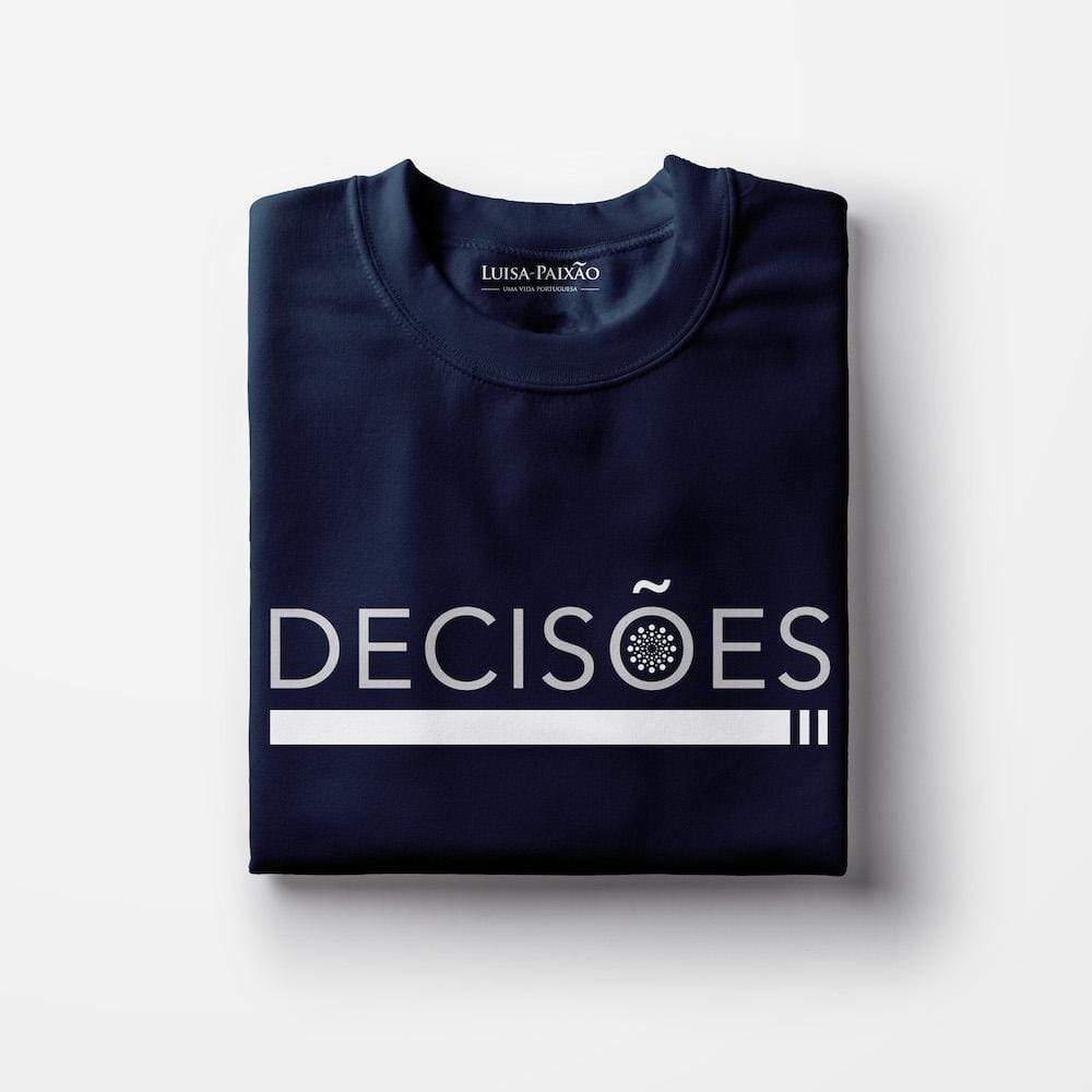Tee-shirt unisexe "Decisões" - Bleu
