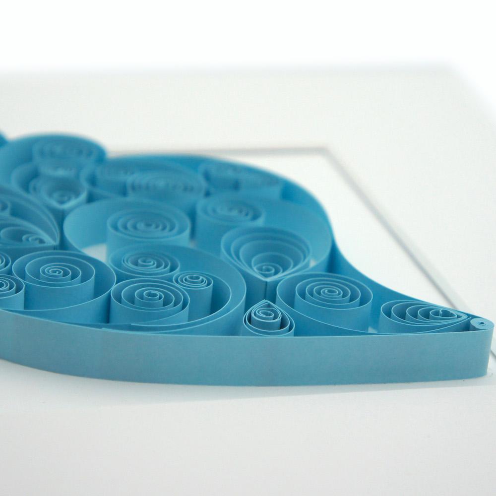 Tableau en paperolles "Coeur de Viana"