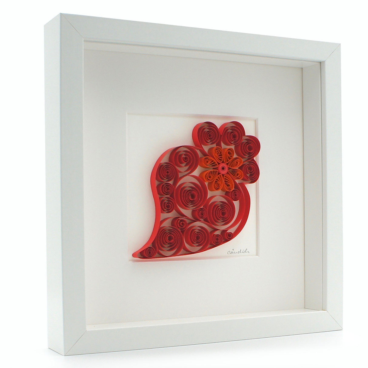 Tableau en paperolles "Coeur de Viana"