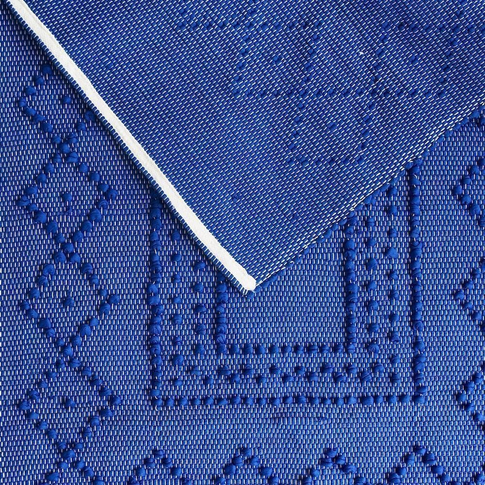Tapis en coton 100x50 - Bleu dur